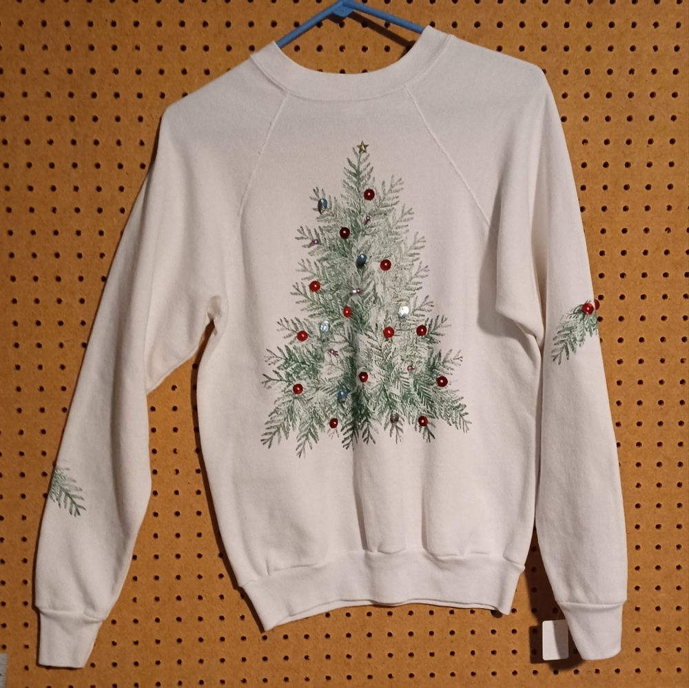 Vintage holiday Christmas sweatshirt medium